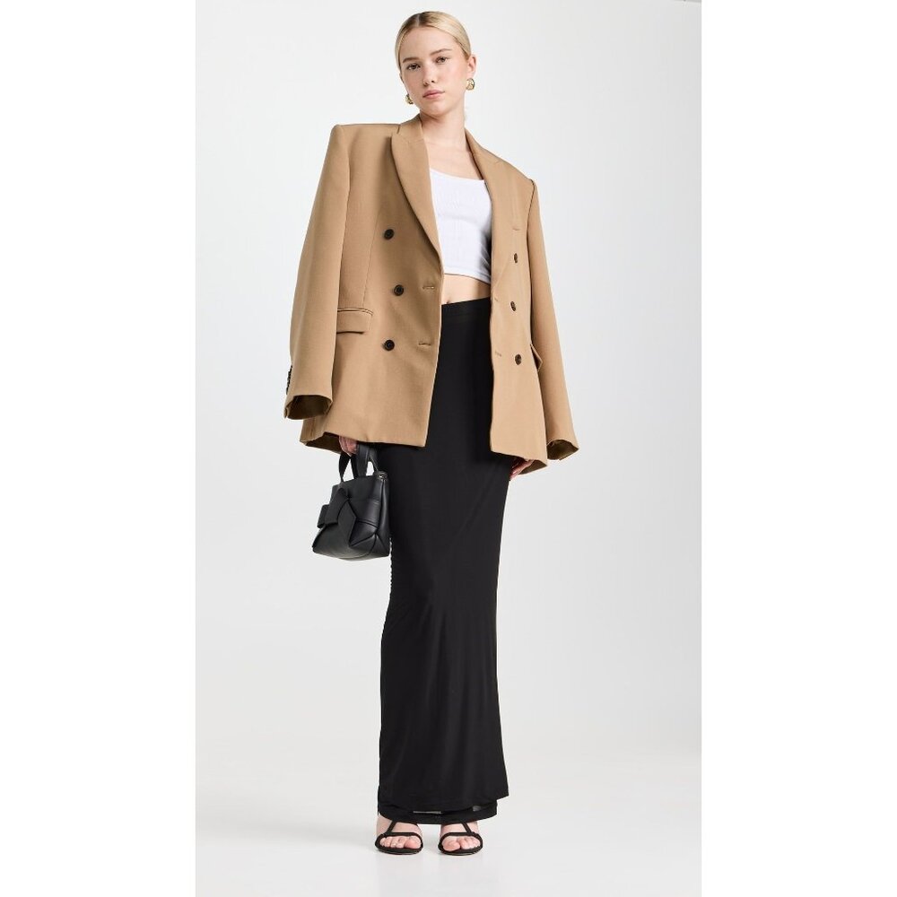 WARDROBE.NYC Layered Tube Skirt in Black Small New Womens Maxi Long - Picture 2 of 16